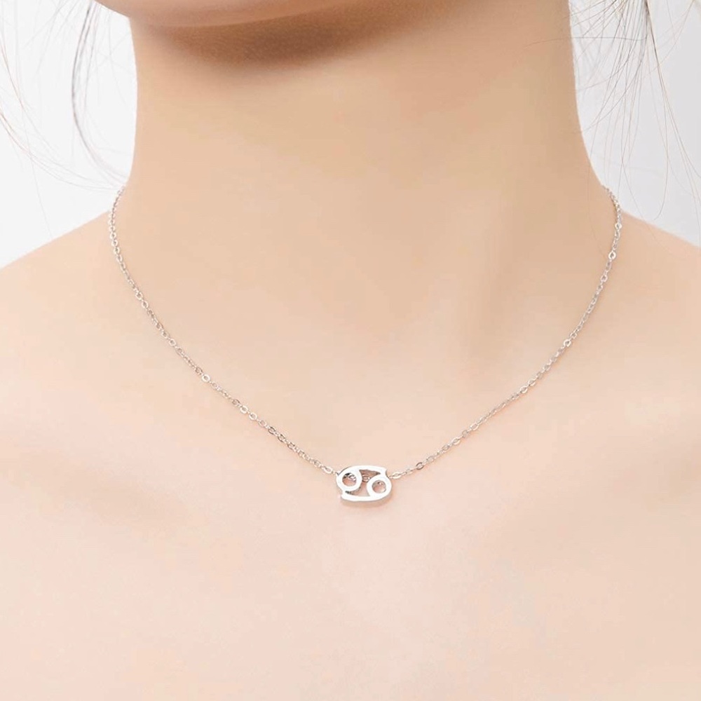 16k gold plated zodiac cancer sign necklace - Picture 2 of 5